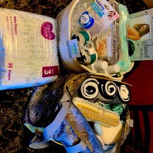 Baby items. There is a Peri bottle for postpartum after care.